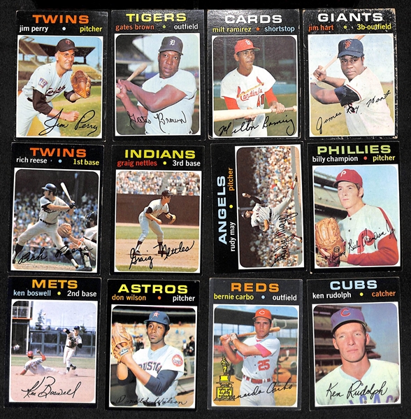  Lot of Approx (550) 1970-1973 Topps Baseball Cards - Mostly Sub-Stars & Commons