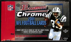 Sealed/Unopened 2001 Bowman Chrome Football Hobby Box (Potential Drew Brees, Michael Vick, L. Tomlinson Rookies)