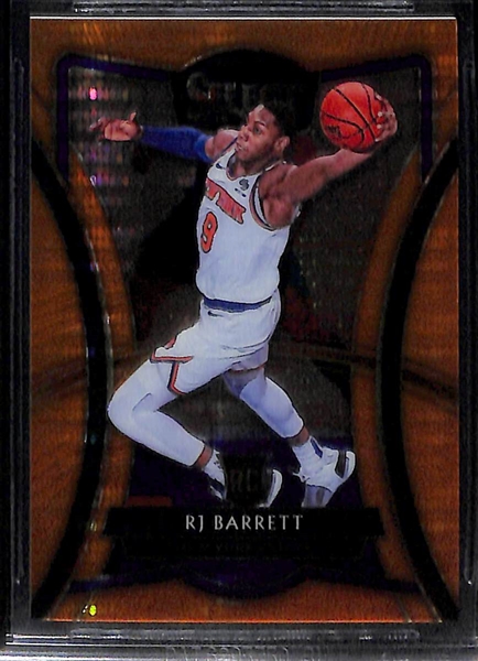 2019-20 Panini Select Neon Orange Pulsar RJ Barrett Rookie Card #ed/13 Graded BGS 9