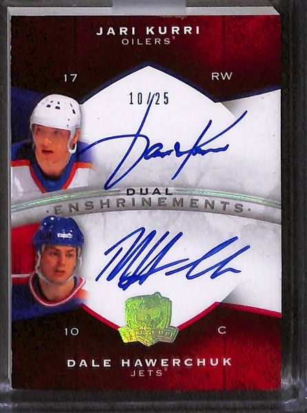 Lot of (5) Hockey Multi Signed Autograph Cards Inc. 2008-09 SP Authentic Mike Modano, Brenden Morrow, and Mike Ribeiro Sign Of The Times Triple Autograph (#/25), 2008-09 The Cup Jari Kurri and Dale...