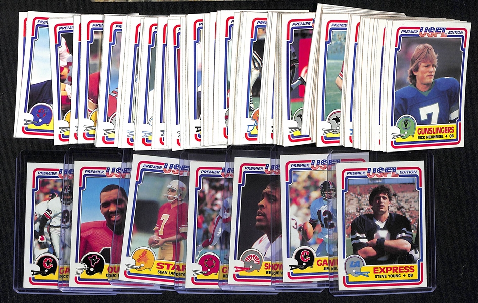 1984 Topps USFL Football Complete Set w. Steve Young & Jim Kelly