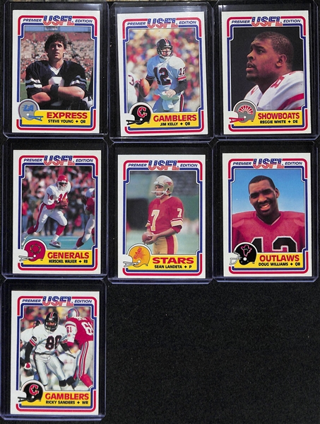 1984 Topps USFL Football Complete Set w. Steve Young & Jim Kelly