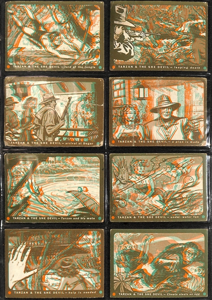 1953 Topps Tarzan & The She Devil 3-D Partial Card Set (48 of 60 Cards)