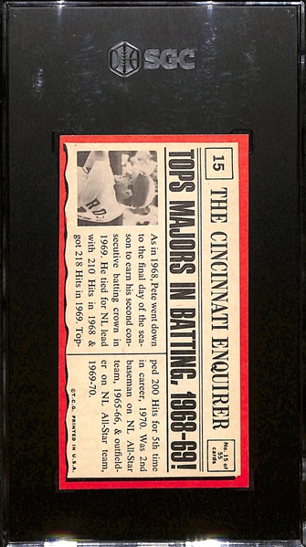 1971 Topps Greatest Moments #15 Pete Rose Graded SGC 7