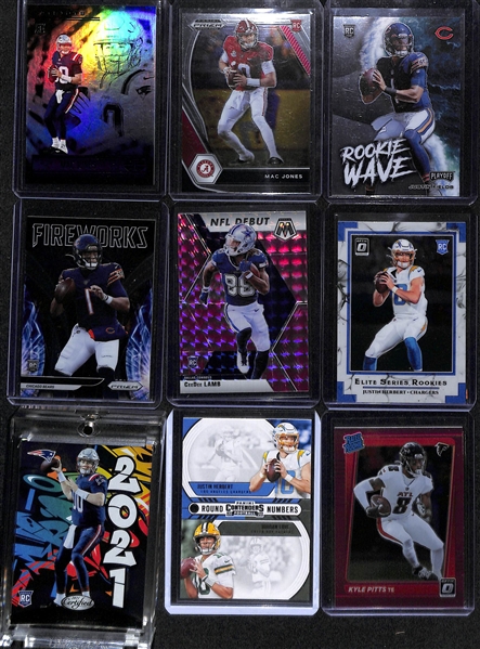 Lot of (50+) Football Rookies Including Joe Burrow, Justin Fields, Saquan Barkley, Trevor Lawrence and Others