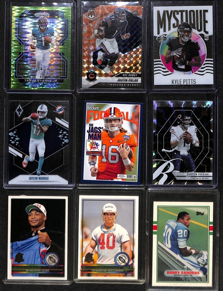 Lot of (50+) Football Rookies Including Joe Burrow, Justin Fields, Saquan Barkley, Trevor Lawrence and Others