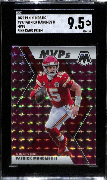 Lot of (25) Modern Football Cards w. 2022 Contenders Optic Patrick Mahomes Season Ticket Red #d /175 Graded SGC 9.5, 2022 Chronicles Sauce Gardner Autographed #d /49, and More