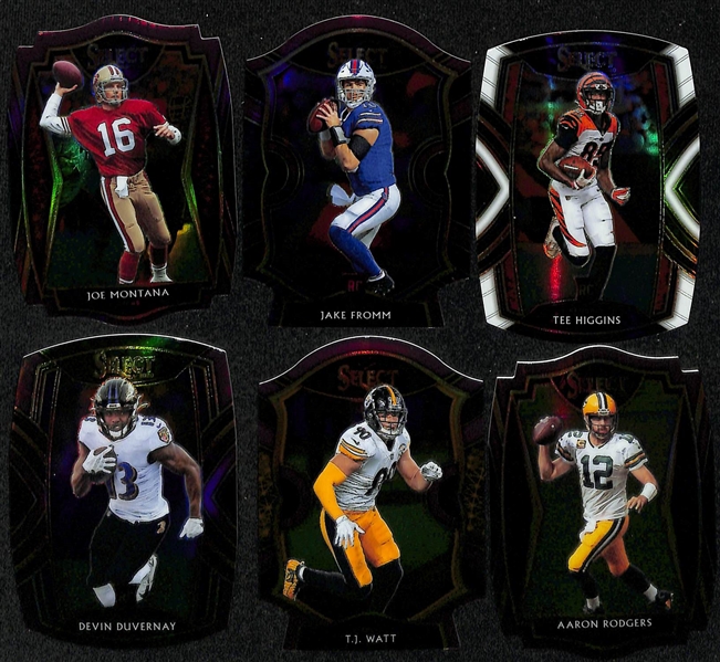 Lot of (80+) 2020 Select Football Cards w. Many Die Cut Cards, Jalen Hurts RC, Many Stars