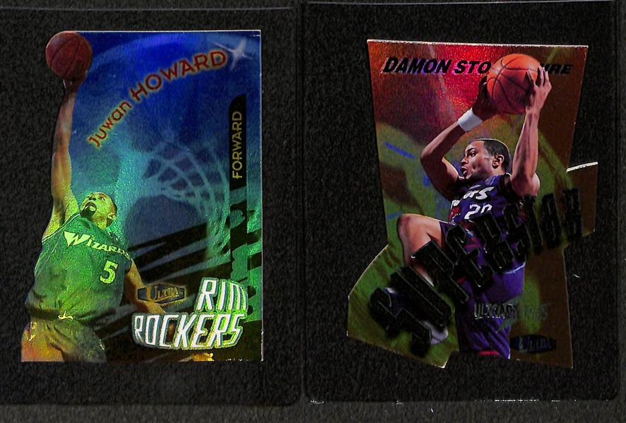 Lot of (25) 1990s Basketball Rare Inserts w. 92-93 Fleer Ultra Scottie Pippen Career Highlights Auto, 1997 EX2000 Net Assets Dennis Rodman Die Cut