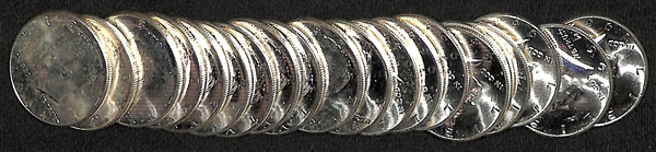 (20) Uncirculated 1964 Kennedy Half Dollars (Half Roll)