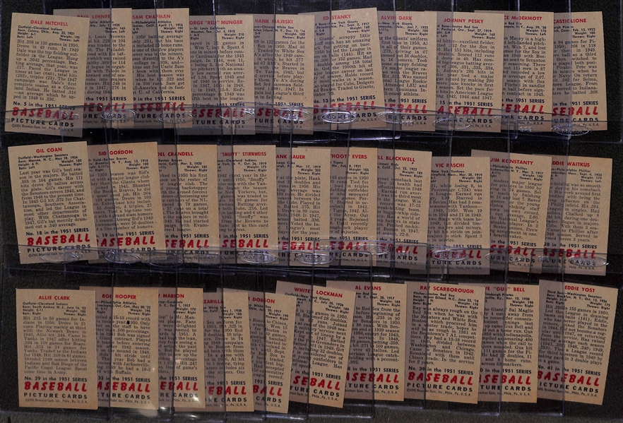 High-Quality 1951 Bowman Near Complete Set (Missing 5 Cards) w. 34 Graded Cards! (Includes 319 of 324 Cards!)