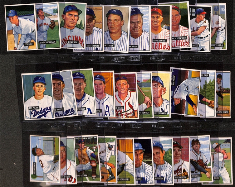 High-Quality 1951 Bowman Near Complete Set (Missing 5 Cards) w. 34 Graded Cards! (Includes 319 of 324 Cards!)