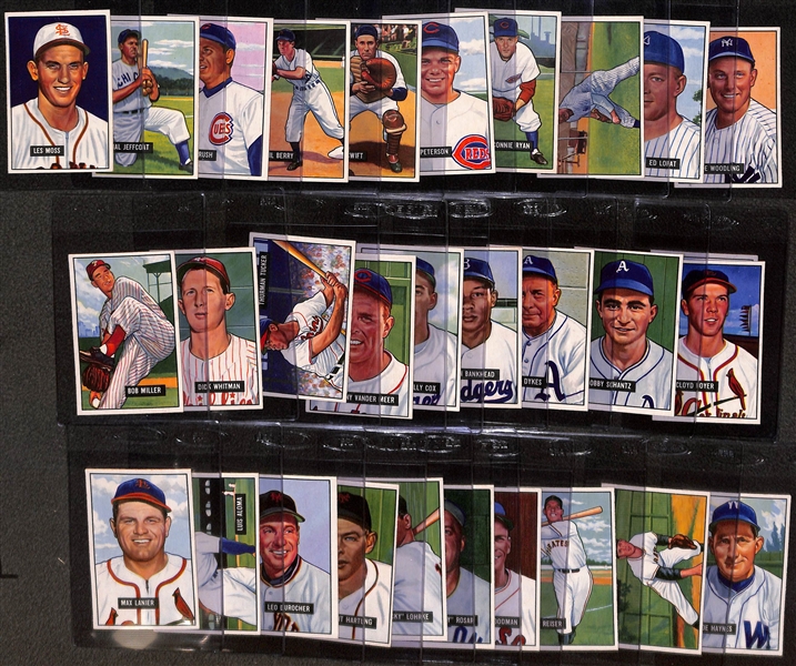 High-Quality 1951 Bowman Near Complete Set (Missing 5 Cards) w. 34 Graded Cards! (Includes 319 of 324 Cards!)