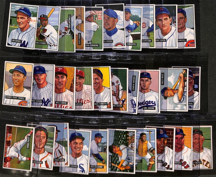 High-Quality 1951 Bowman Near Complete Set (Missing 5 Cards) w. 34 Graded Cards! (Includes 319 of 324 Cards!)