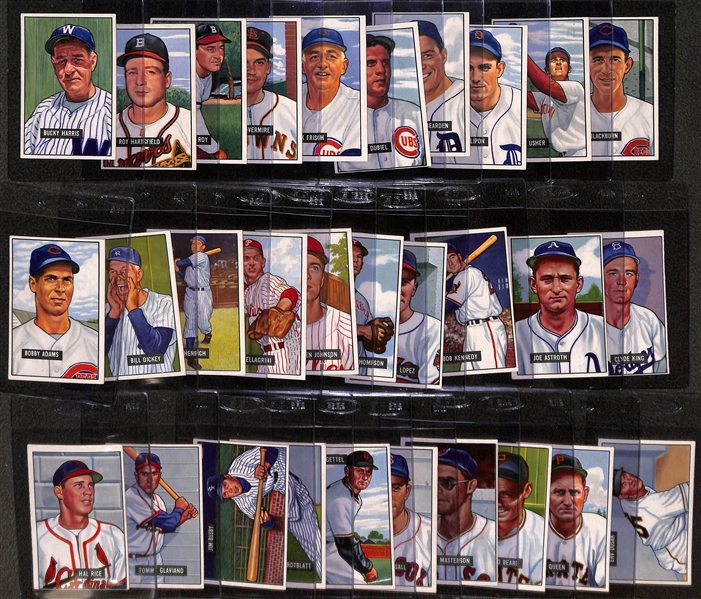 High-Quality 1951 Bowman Near Complete Set (Missing 5 Cards) w. 34 Graded Cards! (Includes 319 of 324 Cards!)