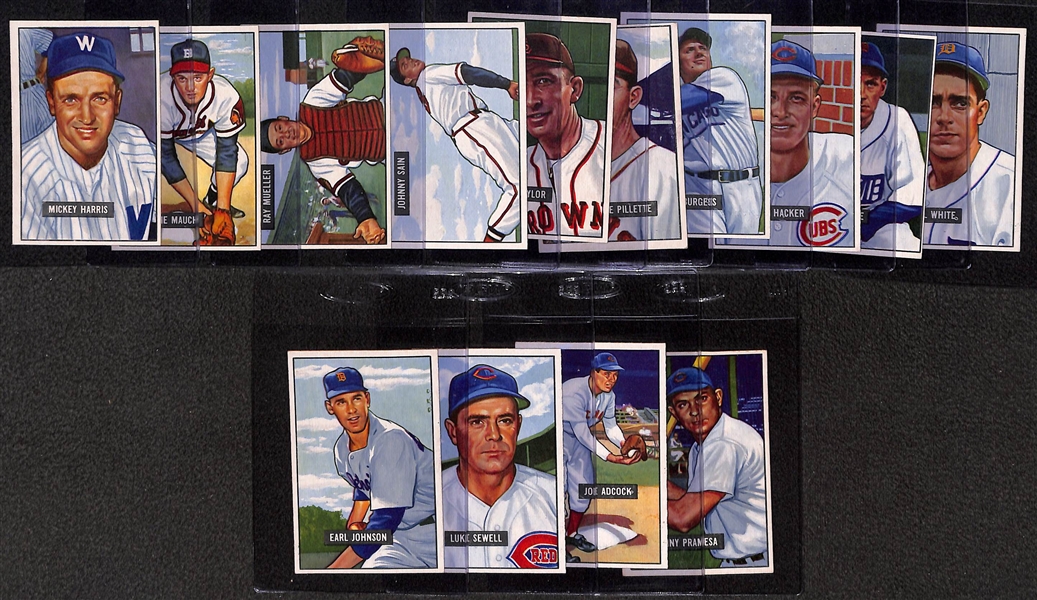 High-Quality 1951 Bowman Near Complete Set (Missing 5 Cards) w. 34 Graded Cards! (Includes 319 of 324 Cards!)