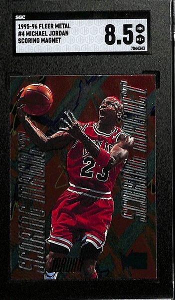 1995-96 Fleer Metal Michael Jordan Scoring Magnet Insert Card SGC 8.5