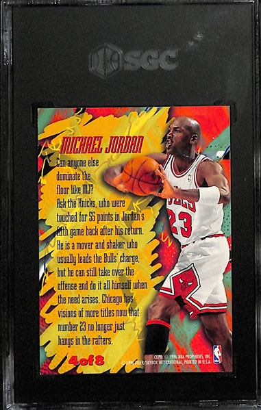 1995-96 Fleer Metal Michael Jordan Scoring Magnet Insert Card SGC 8.5