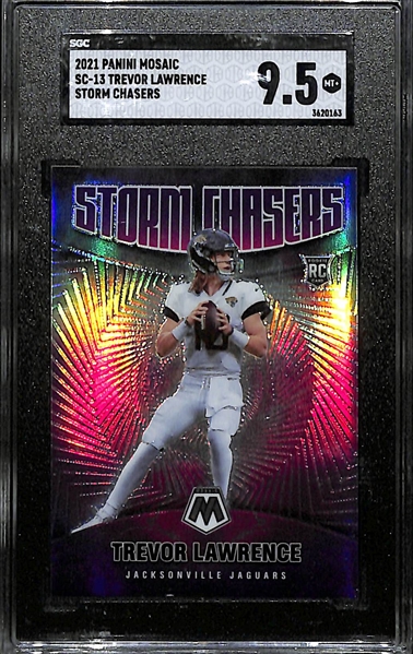 2021 Mosaic Trevor Lawrence Storm Chasers Rookie Card Graded SGC 9.5 (Case Hit) 