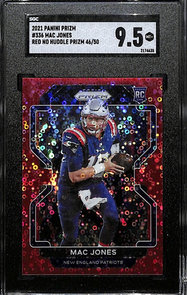 2021 Prizm Mac Jones Red No Huddle Rookie Card Graded SGC 9.5 (#/50)