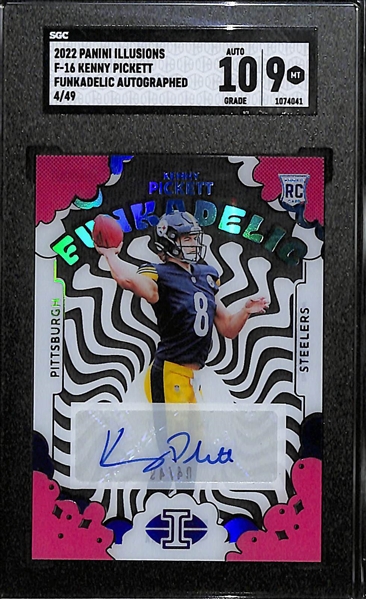 2022 Illusions Kenny Pickett Funkadelic Autograph Rookie Card Graded SGC 9 (10 Auto) (#/49)