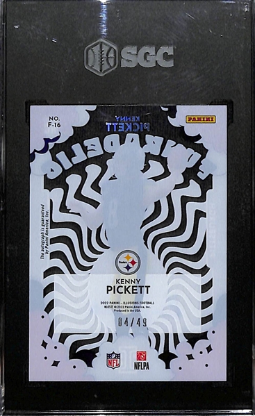 2022 Illusions Kenny Pickett Funkadelic Autograph Rookie Card Graded SGC 9 (10 Auto) (#/49)