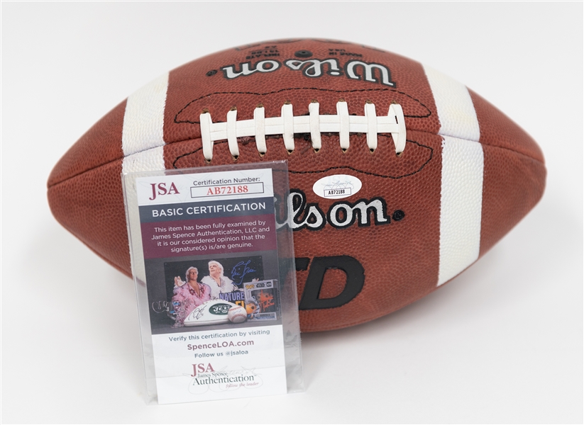 Autographed Wilson 1201 Football w. Joe Theismann, Franco Harris, Ron Jaworski and Mark Moseley (JSA Cert)