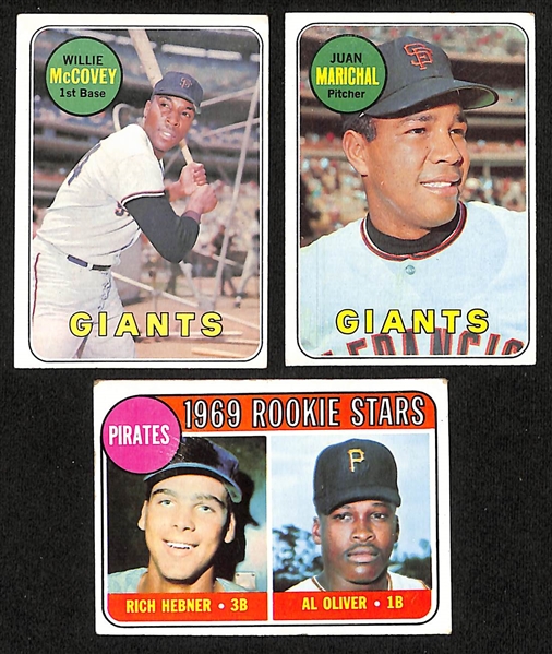 Lot of (350+) 1969 Topps Baseball Cards w. 1969 Reggie Jackson Rookie (crease)