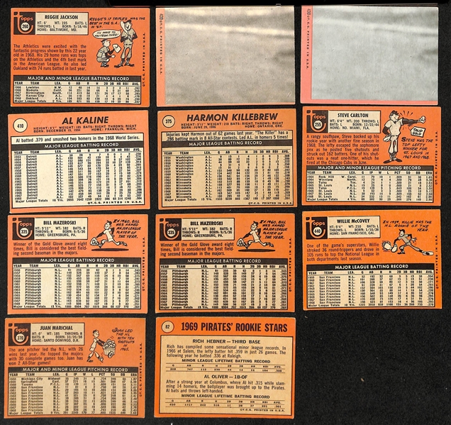 Lot of (350+) 1969 Topps Baseball Cards w. 1969 Reggie Jackson Rookie (crease)