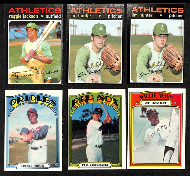 Lot of (400+) 1970-1972 Topps Baseball Cards w. (2) 1971 Thurman Munson (2nd year) Cards