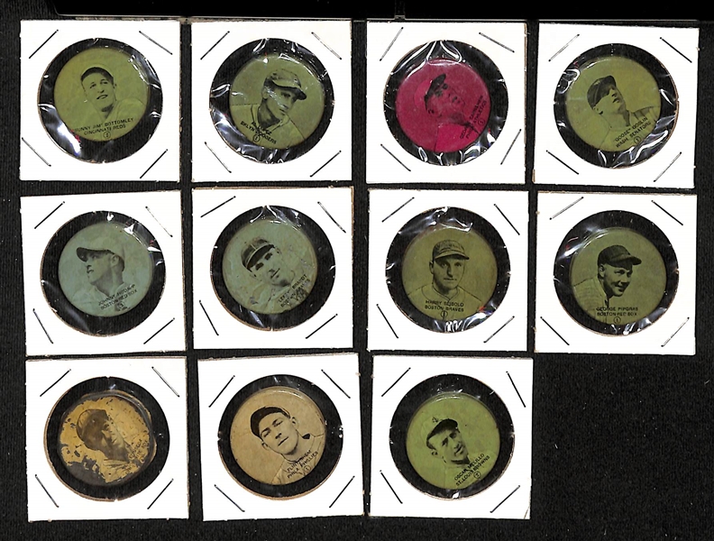 Lot of (11) 1933 PX3 Double Header Baseball Coins w. Jim Bottomley