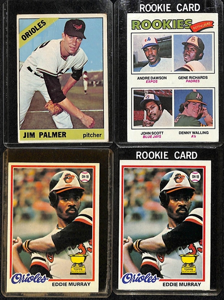 Lot of (43) 1966-1990 Baseball Rookie Cards w. 1966 Topps Jim Palmer Rookie