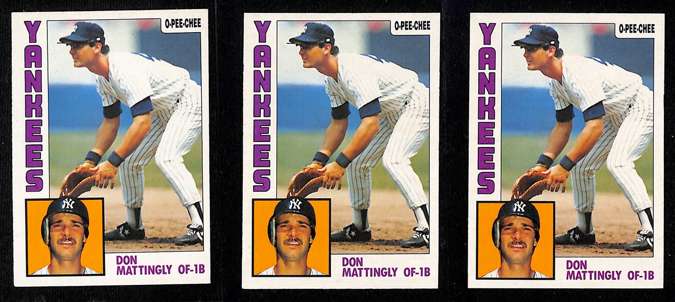 (8) O-Pee-Chee Baseball Rookie Cards w. (2) 1978 Murray, 1983 Sandburg, (5) 1984 Mattingly