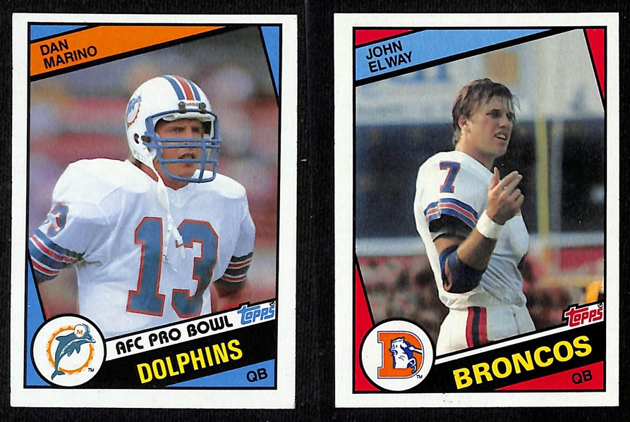 Lot of (6) 1984-1989 Football Rookie Cards w. 1984 Topps Dan Marino