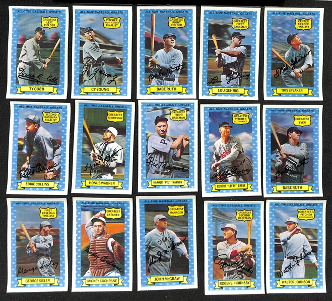 1966 East Hills Pittsburgh Pirates Complete Set w. Clemente & 1972 Kellogg's All Time BB Greats Set of 15 Cards 