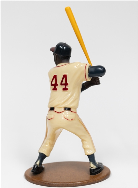 Late 1950s Hank Aaron Hartland Figurine - Attached to Custom Wooden Oval Base