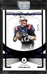 2021 Panini Flawless Tom Brady Legends Gemstone Card w. Embedded Sapphire #ed 11/15