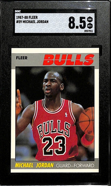 1987-88 Fleer #59 Michael Jordan Card Graded SGC 8.5