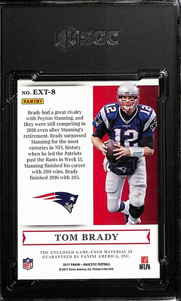 2017 Panini Majestic Tom Brady Exalted Triple Materials #/50 Graded SGC 5