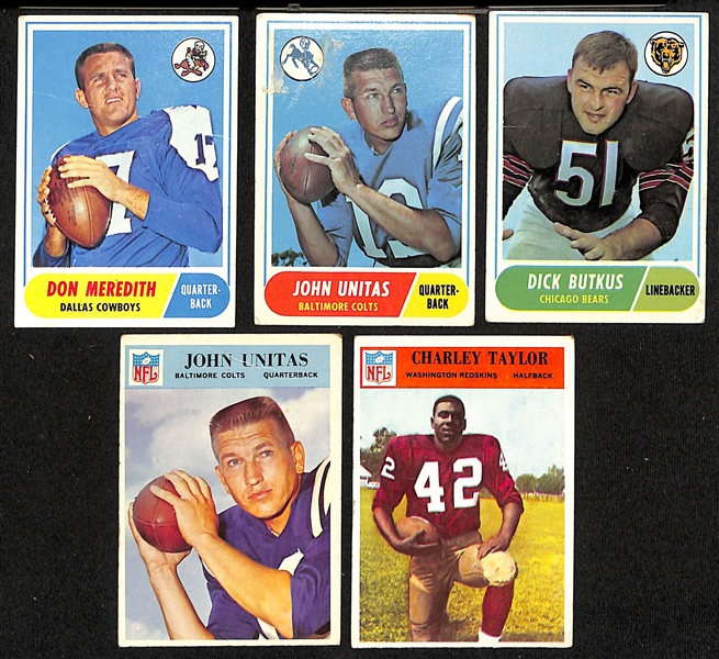 Lot of (100+) 1968-1969 Topps Football Cards w. 1968 & 1969 Gale Sayers