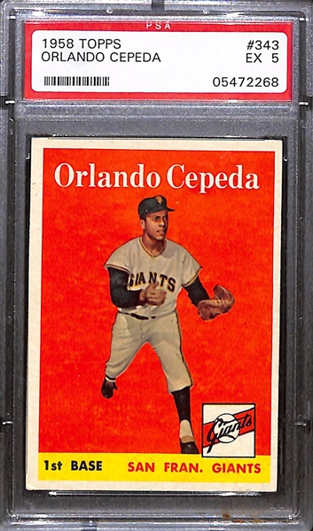 1958 Topps Orlando Cepeda Rookie Graded PSA 5