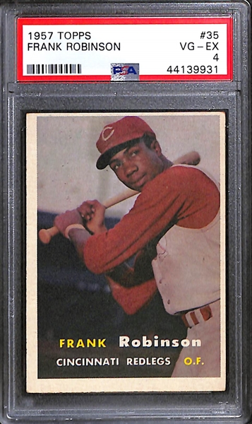 Frank Robinson and Don Drysdale 1957 Topps Baseball Rookies - Graded PSA 4