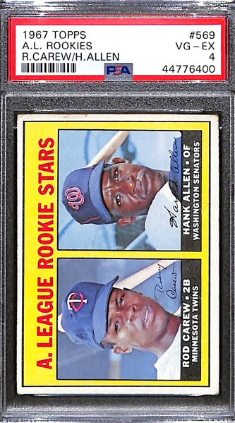 1967 Topps Rod Carew Rookie Graded PSA 4