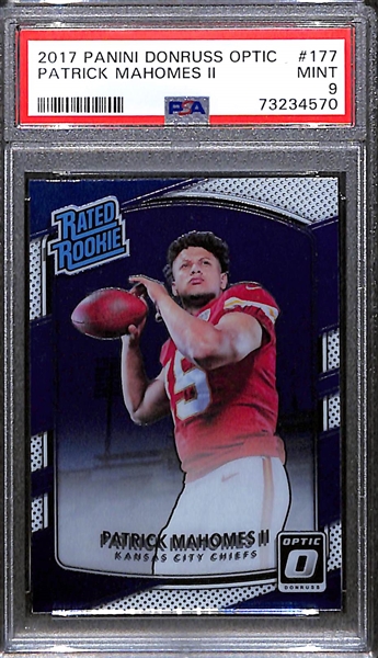 2017 Donruss Optic Patrick Mahomes Rated Rookie Graded PSA 9