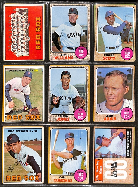 Lot of (350+) 1965-1968 Topps American League Stars & Leader Cards w. 1968 Carl Yastrzemski 