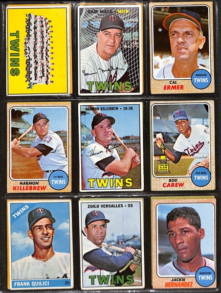 Lot of (350+) 1965-1968 Topps American League Stars & Leader Cards w. 1968 Carl Yastrzemski 