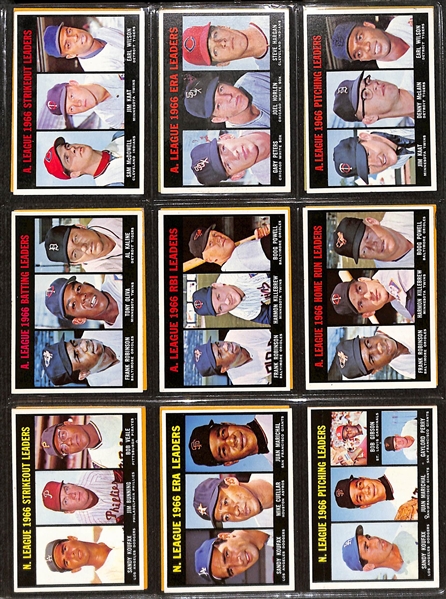 Lot of (350+) 1965-1968 Topps American League Stars & Leader Cards w. 1968 Carl Yastrzemski 