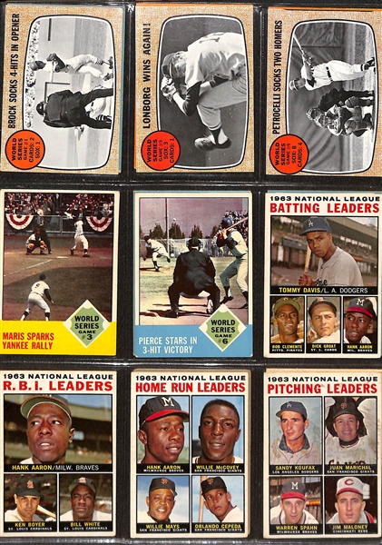 Lot of (350+) 1965-1968 Topps American League Stars & Leader Cards w. 1968 Carl Yastrzemski 