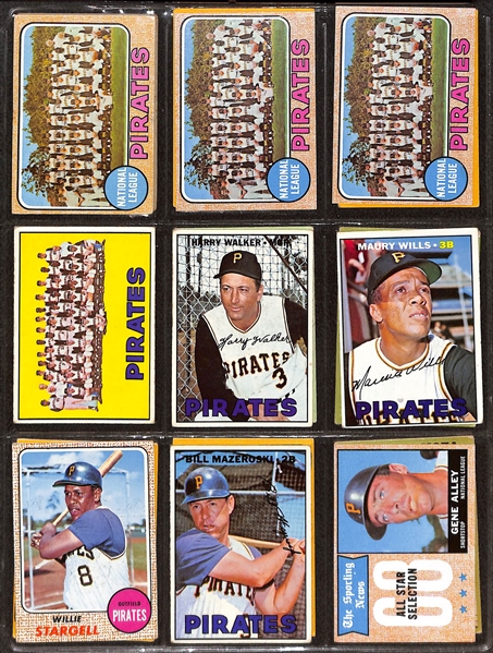 Lot of (300+) 1965-1968 Topps National League Star Cards w. 1968 Willie Mays & Bob Gibson 