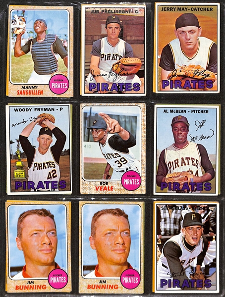 Lot of (300+) 1965-1968 Topps National League Star Cards w. 1968 Willie Mays & Bob Gibson 